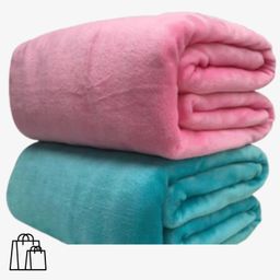 Kit 2 Mantinha Cobertor Manta Casal 2,00m x 1,80m Microfibra Fleece Soft Lisa Inverno