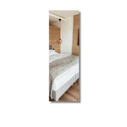Espelho Decorativo Retangular 50x20cm - Ideal Para Portas de Guarda Roupas.