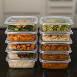 Kit de 10 potes vasilhas 1000ML 1kg transparente -LIVRE BPA- marmita Reutilizável