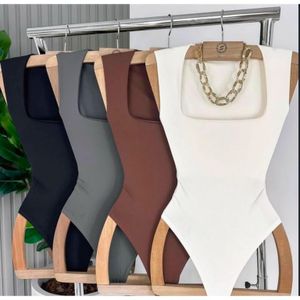 Body Collant  Feminino Regata Blusa Decote Quadrado Com Forro  Estilo Blogueira