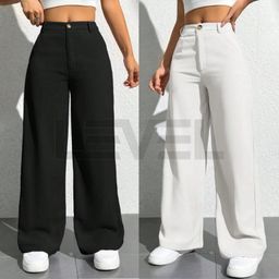 Calça Feminina Wide Leg Alfaiataria Varias Cores Lançamento