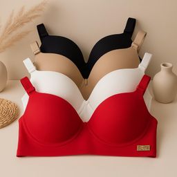 Kit C/04 Sutiãs Premium Reforçado Com Bojo Do P Ao Gg Direto da Fábrica PROMOÇÃO