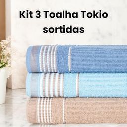 Kit 3 Toalha banho Banhão Canelada Luxo Gigante 140x75cm 100% Algodão