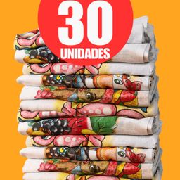 Kit Panos de Prato Estampados 100% Algodão com Bainha – Atacado e Varejo Econômico