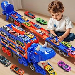 Caminhão Dinossauro Engole Carros - Brinquedo Educativo para Meninos