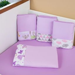 Kit 2 JOGOS Lençol Berço Americano 130X70cm Poliéster Lençol C/Elástico+Fronha