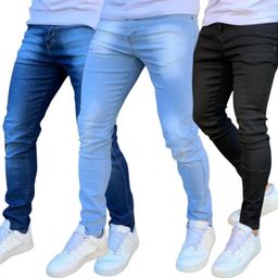 kit calças jeans masculina skinny com LYCRA elastano original promoção NF