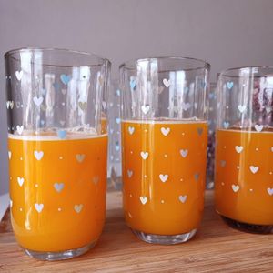 CONJ 6 COPOS DE VIDRO DECORADOS 260ML