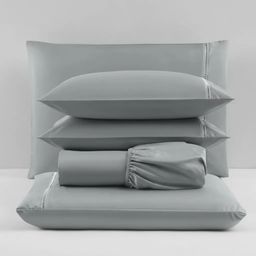 Jogo Lençol Super King Size 3 Peças Percal 400 Fios Premium  Desenho Do Tecido Liso