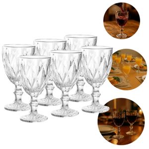 Jogo de 6 Taças de Cristal 330ml de Brilho Incomparável - Linha Premium Decorativa