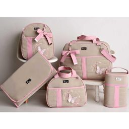Kit Bolsa Maternidade Menino/Menina Mala de Luxo Térmica Impermeável Luender Baby