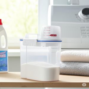 Pote Para Sabão em Pó Amaciante 1,5 Litros com Dosador Hermético Lavanderia Organizada
