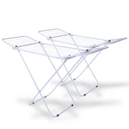 Varal Dobrável de Chão com Abas | Super Leve, Resistente e Não Enferruja | Pintura Eletrostática