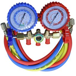 Manifold Froid (R22 - 134A - 407) Kit Com 3 Mangueiras 90cm 1/4x1/4 Analógico