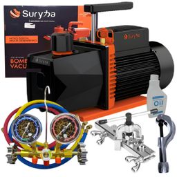 Kit Ferramentas Para Refrigeração E Ar Condicionado + Bomba De Vácuo
