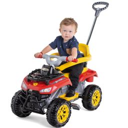 Carrinho de Passeio Infantil Cross Up Calesita Quadriciclo Motoca Com Haste Empurrador e Pedal