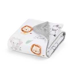 Manta Bebê Personalizada com o Nome do seu bebe  (SEM BOLINHAS NAS LATERAIS)