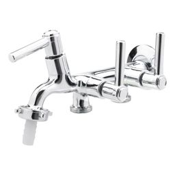 Torneira em METAL para Tanque Máquina lavar tanquinho 3 Saídas 1/4 Volta - 3154 C80