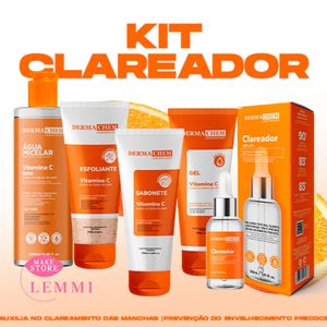 Kit Skincare Vitamina C Clareador e Anti-idade - Dermachem