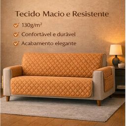 Protetor de Sofá Matelado com Bolsos  –  3 Lugares King 3 Lugares   Padrão 1,50 larg  2 Lugares e 1 Lugar Poltrona
