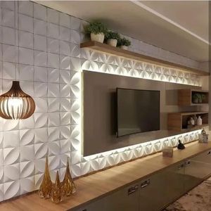 Kit 200 Placas PVC Revestimento 3D Decoracão Para Parede 25x25 cm - COM DUPLA FACE