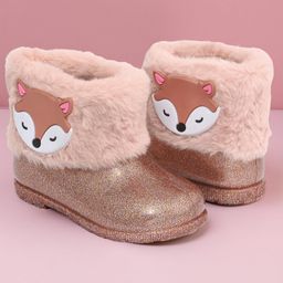 Bota Galocha Infantil Feminina Menina Botinha Bebe Lançamento pelinho Raposinha