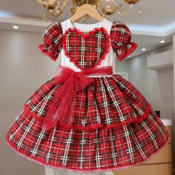 vestido de quadrilha infantil festa junina junino caipira vestido são João vestido julino
