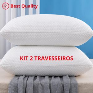 Kit 2 Travesseiros Nasa Flex Latex Alto Suporte Medio Firme Macio