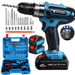 Parafusadeira/Furadeira be Impacto  Kit Maleta COM DUAS BATERIAS Kit de 28pcs 220V/110V