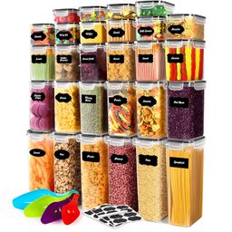 Potes Herméticos Porta Mantimento Kit Organizador Armário Despensa Cozinha Alimentos Transparente