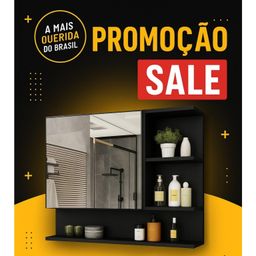 A MAIS QUERIDA DO BRASIL!  Armário Espelheira com Porta Cleopatra - VÁRIAS CORES