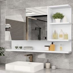 QUEIMA DE ESTOQUE! Armário Espelheira com Porta Cle - VÁRIAS CORES