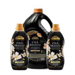 Kit Coala Laundry 1 Lava Roupas 5L + 2 Amaciantes de 1L cada - Chá Branco