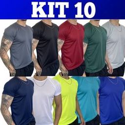 Kit 10 Camisetas Dry Fit Masculina - Casual - Treino - Academia - Esportes - Exercícios - Corrida