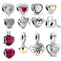 Berloque Charm Pingente Coração Prata 925 Pulseira Bracelete