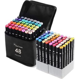 24/36/48/60/80/100/120 Cores Caneta Marcadora canetinhas coloridas Kit Com Ponta Dupla/marcador touch/caneta marker
