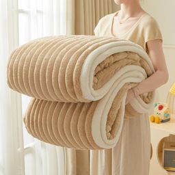 Cobertor Manta Grosso Casal Boreal Diamond Canelado Premium com Sherpa Plush Dupla Face