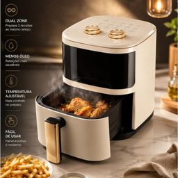 Air Fryer Nakasaki 3,1L Fritadeira Sem Óleo Compacta e Econômica com Timer e Controle de Temperatura
