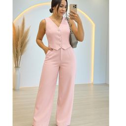 CONJUNTO FEMININOCOM COLETE E CALÇA LOOK PERFEITO PARA QUALQUER OCAÇÃO