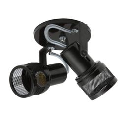 Spot B2 Simples Telinha Para 2x E27 Led Bulbo Preto - Bivolt