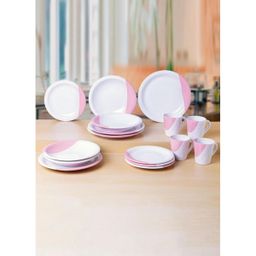 Jogo de jantar Louças pratos e xícaras 20 peças completo de cerâmica Lindas cores ENVIO IMEDIATO