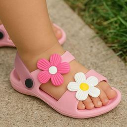 Papete Infantil Menina Babuche Feminina Sandália Leve Confortável Macia Maria Fiore