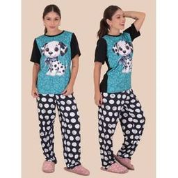 Pijama Manga Curta Calça Comprida Virginia Verão/Outono/Primavera