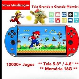 2024 Videogame Portatil Tela 5.8" /4.8" +10000 Jogos Retro 16GB, Console de Mão Memoria Expansivel