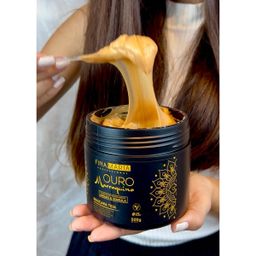 MEGA HIDRATAÇÃO OURO MARROQUINO EFEITO TEIA | ANTIFRIZZ | ÓLEOS MILAGROSOS | FINA MARIA PROFESSIONAL