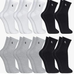 Kit Com 10 Pares De Meias Cano Médio Lupo
