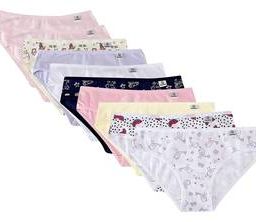 Kit Com 10 Calcinhas Infantil Menina Cotton Miss Delrio