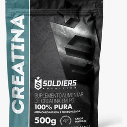 Creatina Monohidratada 500g Soldiers Nutrition Sabor Natural