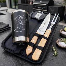 Copo Térmico 473ml + kit churrasco Dia dos Pais