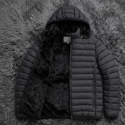 Jaqueta Puffer Masculina Matelasse Inverno Quente Peluciada e Sem Forro